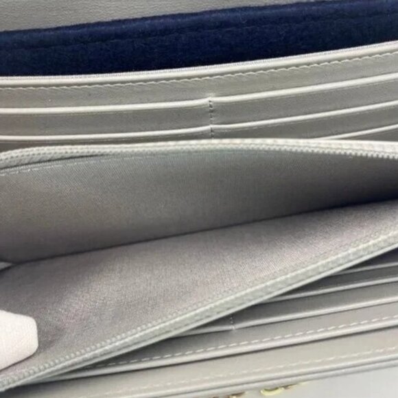 Authentic CHANEL 19 CC Lambskin Wallet Chain WOC Shoulder Crossbody Bag Leather - Picture 9 of 15